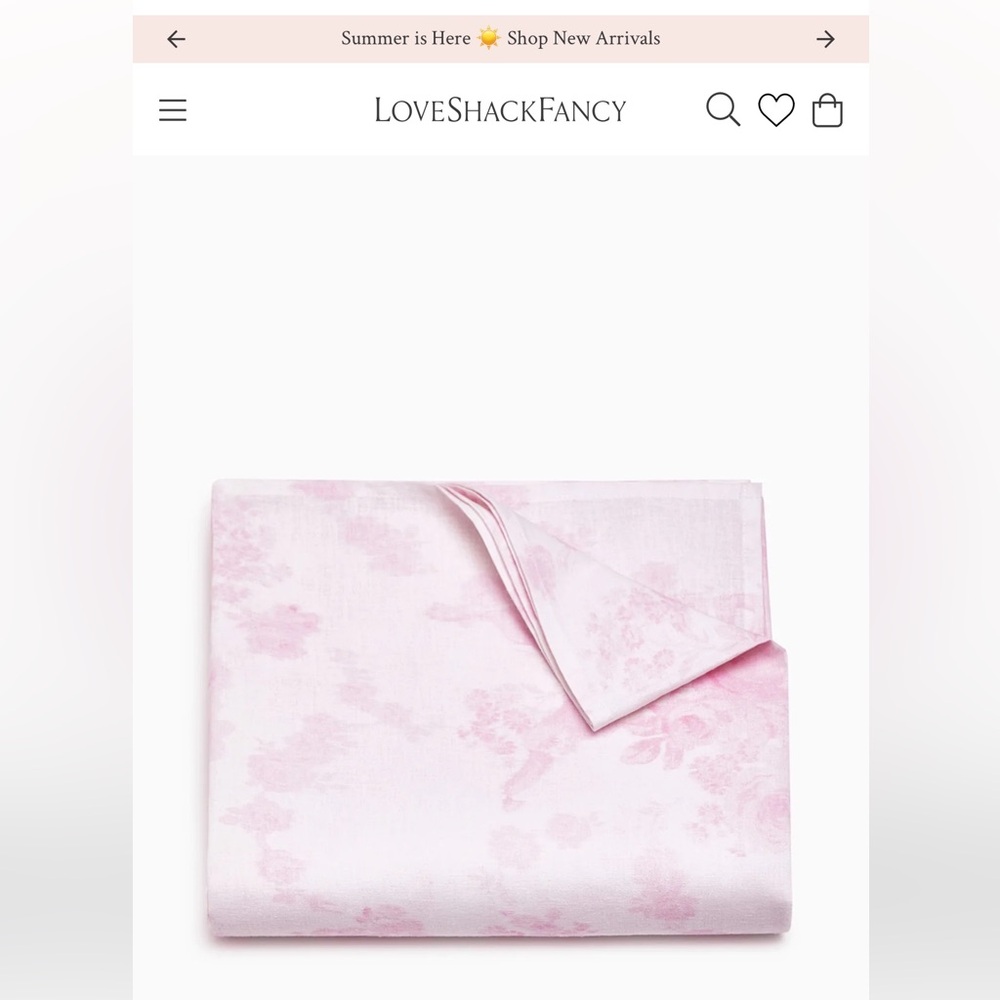Love shack fancy table cloth: pink dream